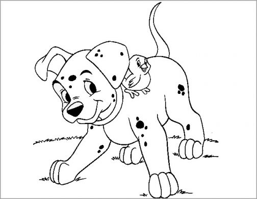 tranh tô màu con chó cho bé 4 tuổi