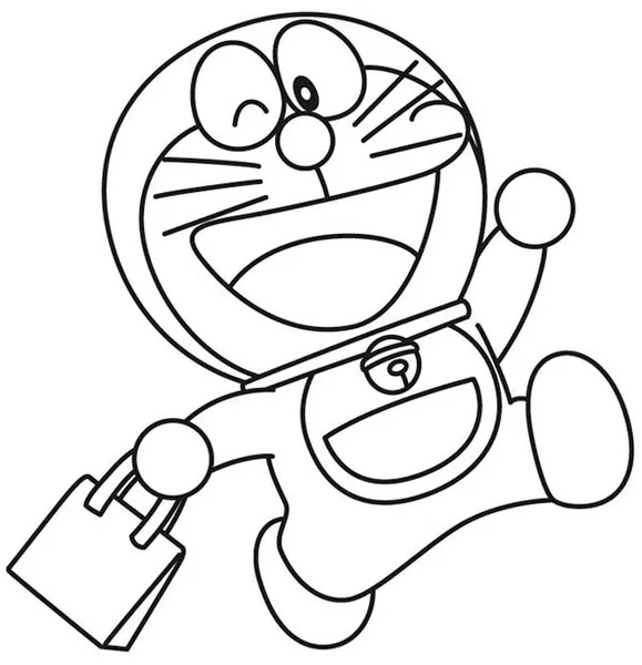 tranh tô màu doremon cho bé 4 tuổi