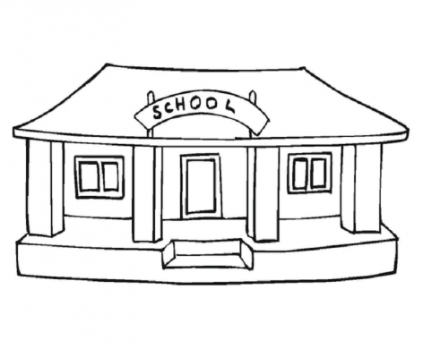 tranh tô màu trường mầm non cho bé 4 tuổi