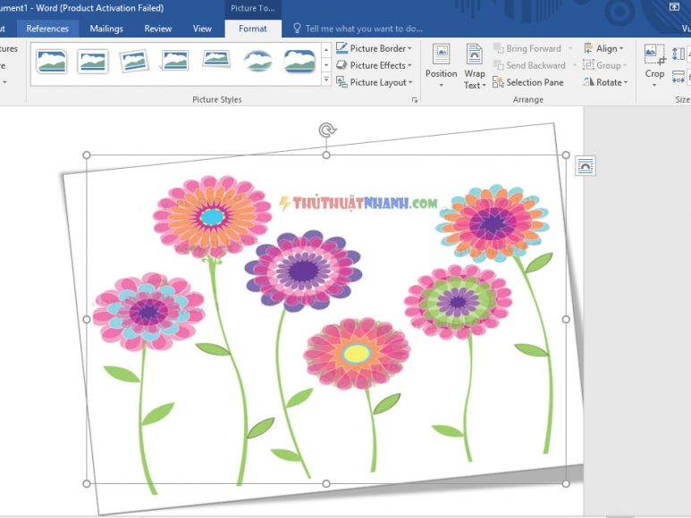 chinh sua hinh anh trong word