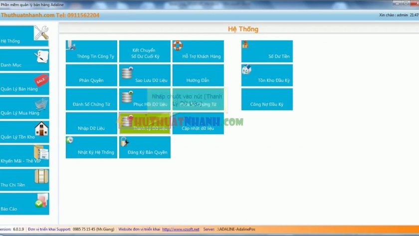 phan mem quan ly ban hang Adaline