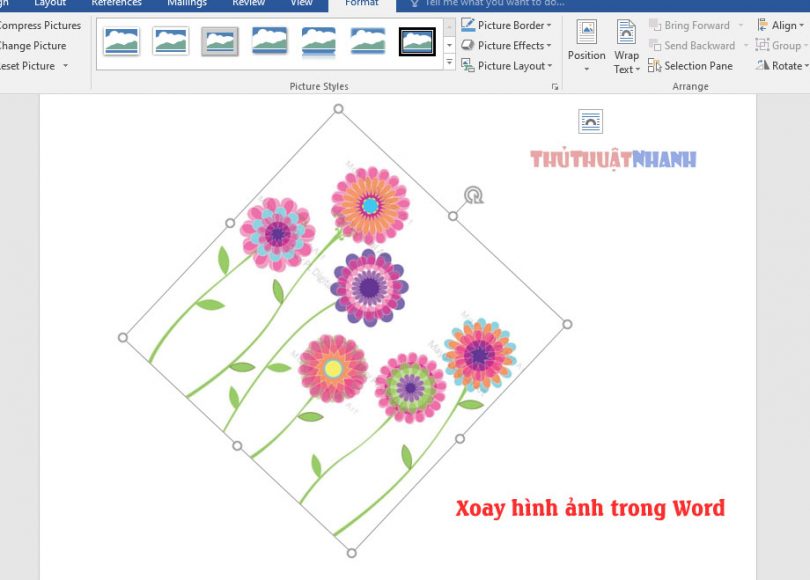 xoay hinh anh trong word