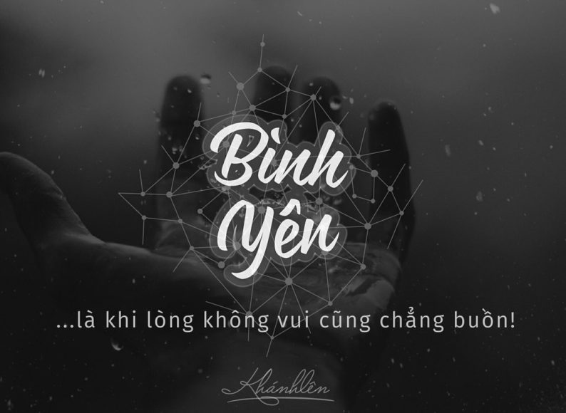 ảnh chữ buồn đẹp về cuộc sống bình yên