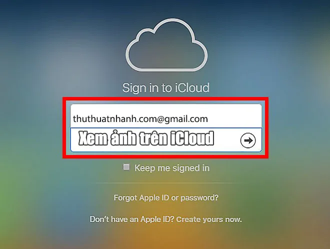cach xem anh tren icloud