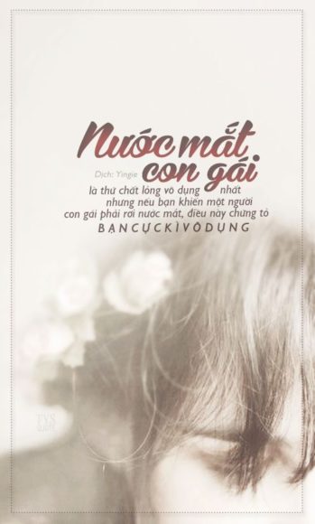 hình buồn có chữ về nước mắt của người con gái