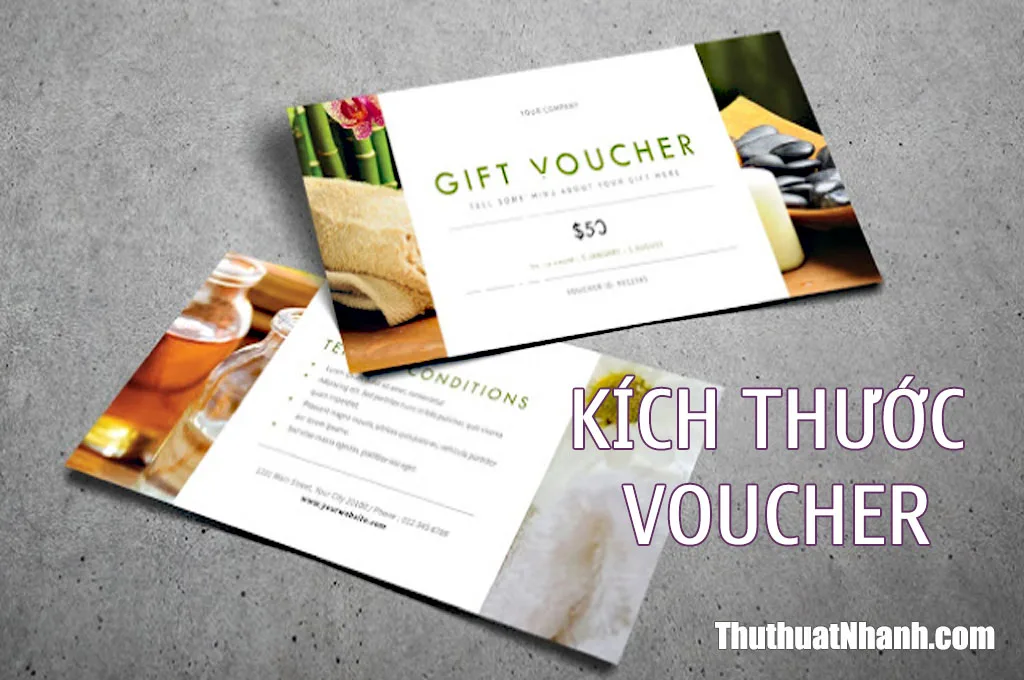 Kích thước voucher