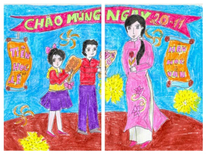 Vẽ Tranh 20-11 Ngày Nhà Giáo Việt Nam Đơn Giản, Đẹp Nhất