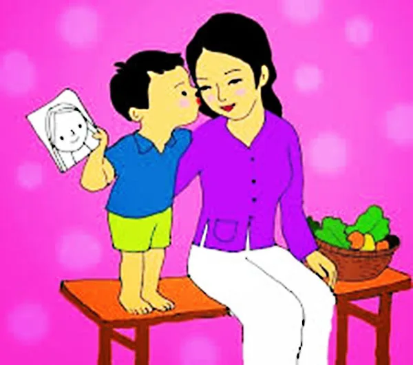 bé vẽ tranh tặng mẹ đẹp và ý nghĩa nhất