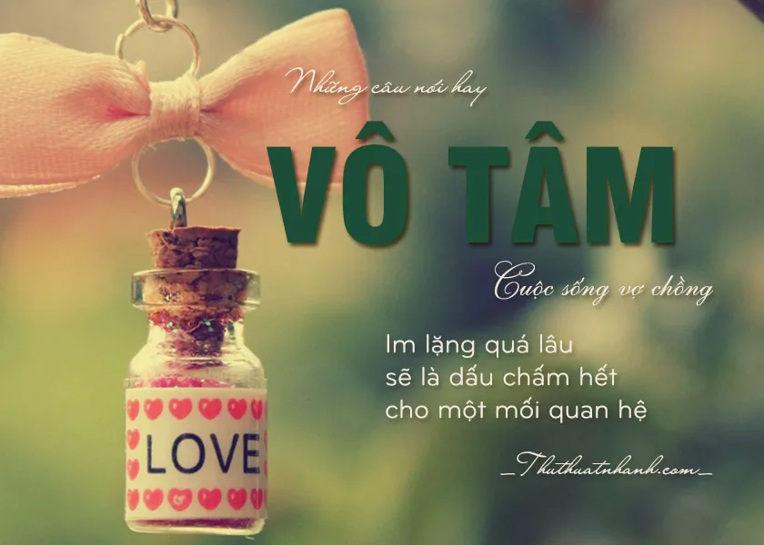 những câu nói hay về hạnh phúc vợ chồng vô tâm