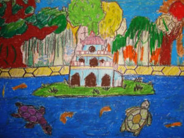 vẽ tranh sự tích hồ gươm