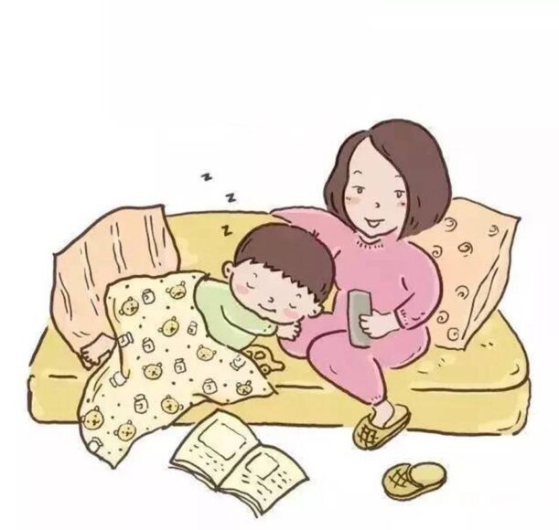 vẽ tranh về mẹ ru con ngủ