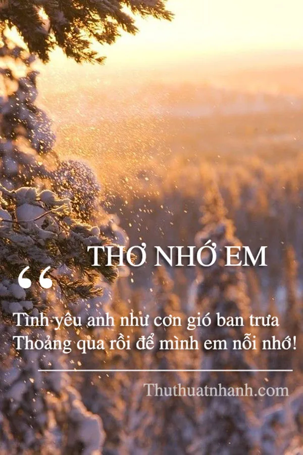 thơ nhớ em nhiều