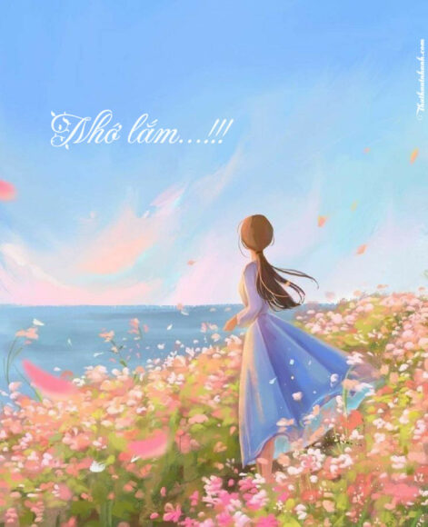 Ảnh chữ nhớ người yêu ở xa