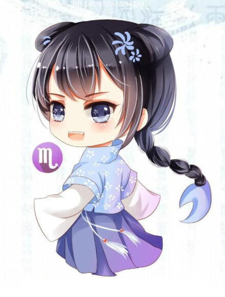 cung hoàng đạo bọ cạp chibi nữ