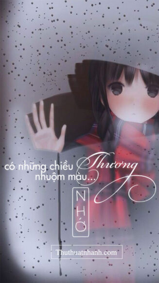 hình ảnh anime chữ nhớ về người yêu không ngủ được