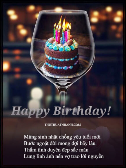 Thơ chúc mừng sinh nhật chồng yêu