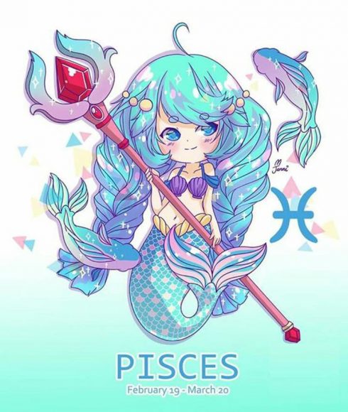 Ảnh anime cung Song Ngư chibi cute