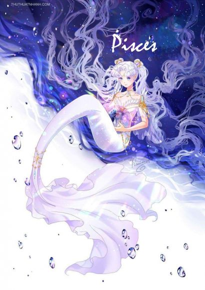 ảnh anime girl cung song ngư