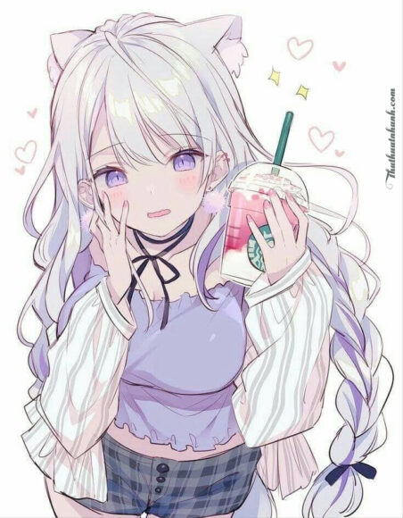 Ảnh anime mèo cute