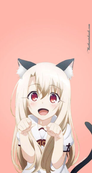 Ảnh anime mèo cute nữ