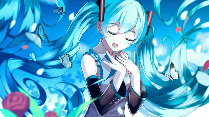 ảnh anime tóc xanh đẹp