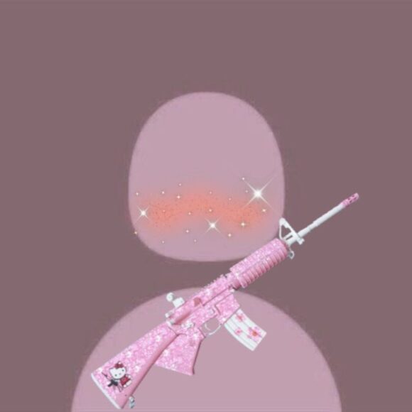 ảnh đại diện người giấu mặt màu hồng nữ tính