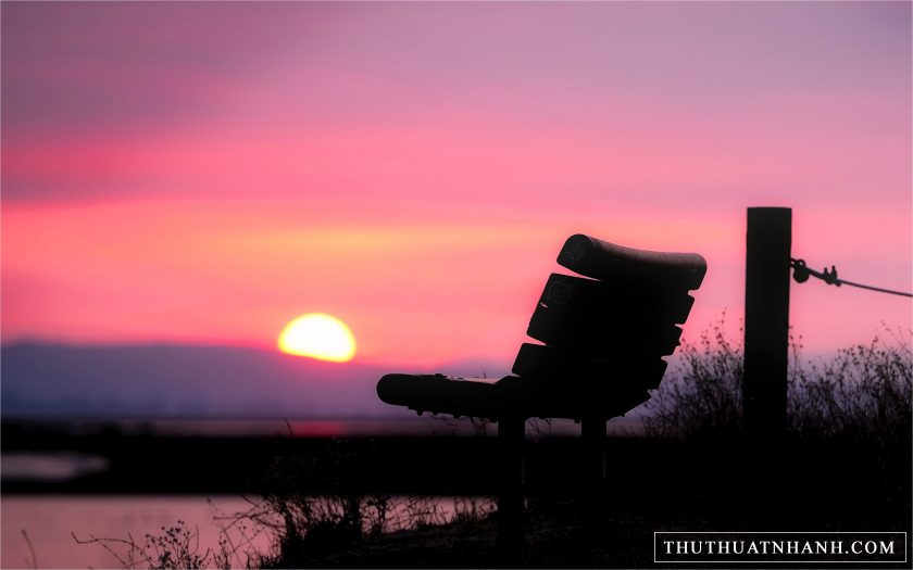 ảnh hoàng hôn buồn chiều tím