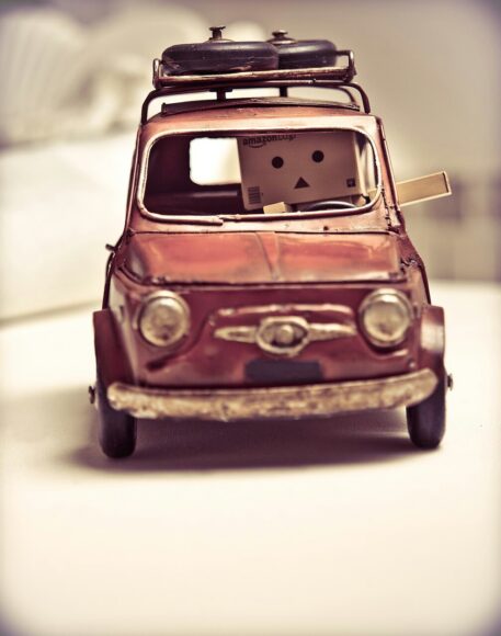 ảnh người gỗ lái xe ô tô