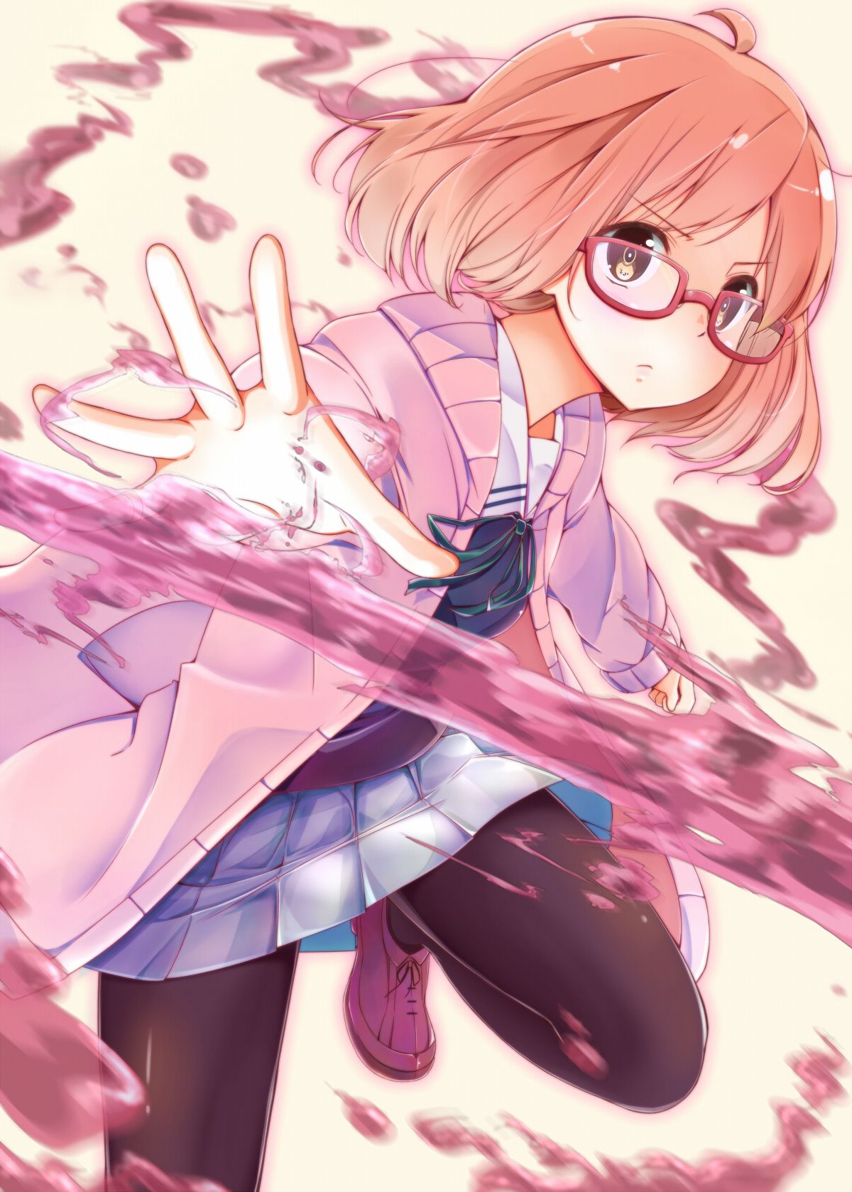 Hình ảnh anime girl đeo kính xinh đẹp, cuốn hút mọi ánh nhìn