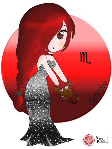 hình ảnh cung bọ cạp nữ chibi