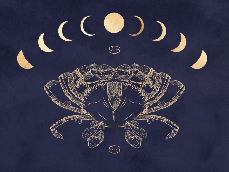 Hình ảnh cung Cự Giải và mặt trăng