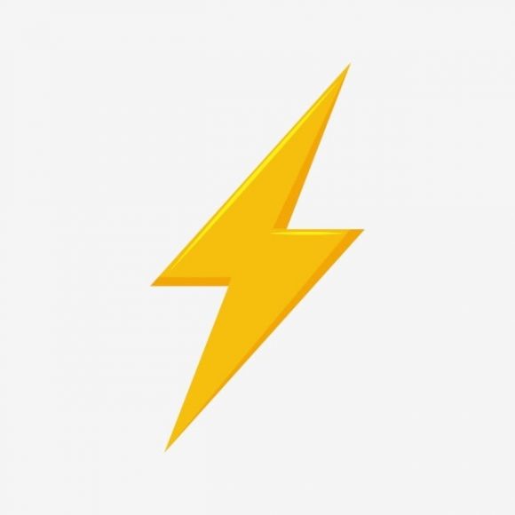 hình ảnh tia chớp màu vàng vẽ