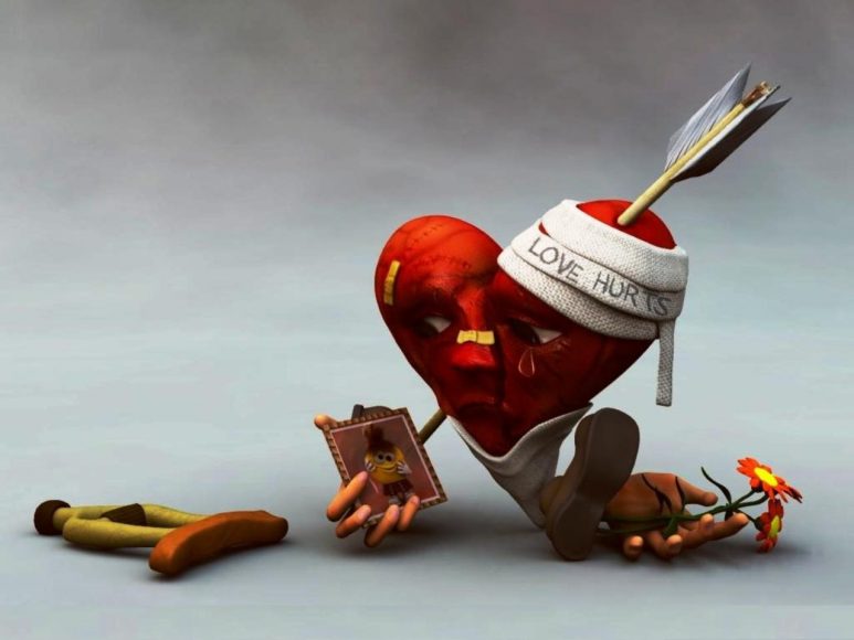 hình ảnh trái tim buồn tổn thương sâu sắc