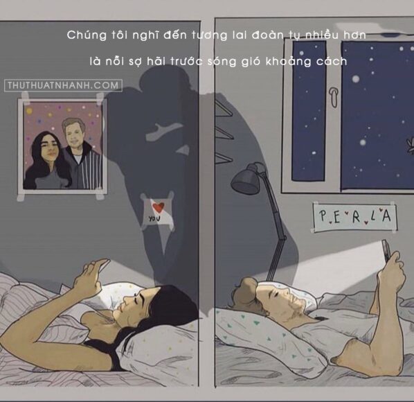 hình ảnh yêu xa lãng mạn