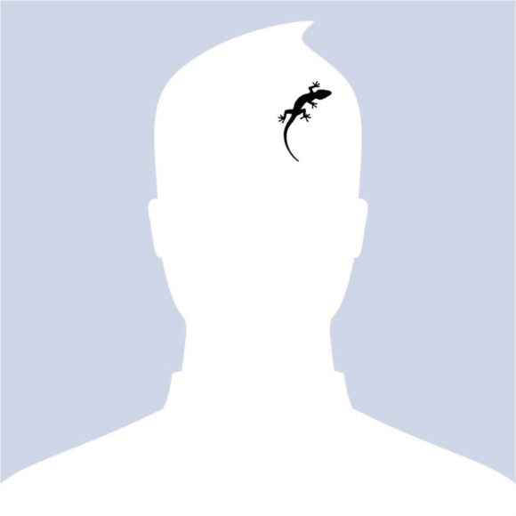 Hình Avatar Trắng cho nam và con thằn lằn