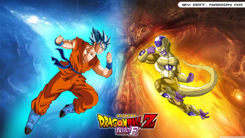 hình nền dragon ball songoku đối đầu với kẻ thù