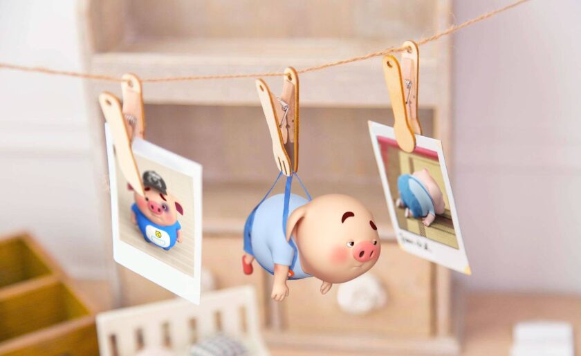 hình nền macbook về chú heo dễ thương