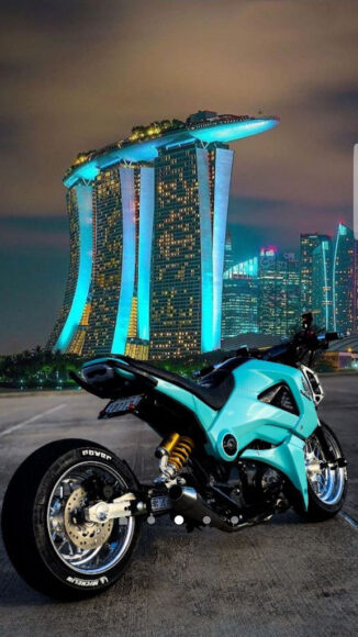 hình nền xe moto xanh thời thượng