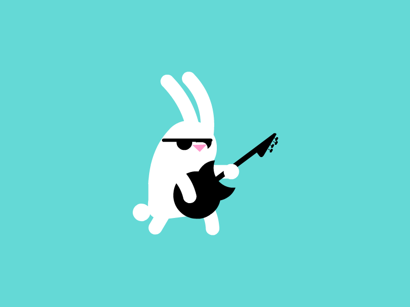 Tải ảnh động dễ thương rocky rabbit
