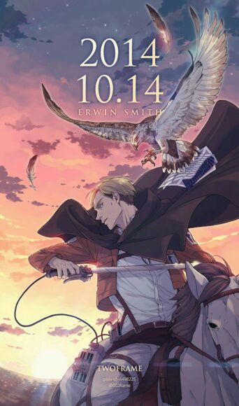 ảnh Attack On Titan chỉ huy dũng ca và hy sinh Erwin Smith