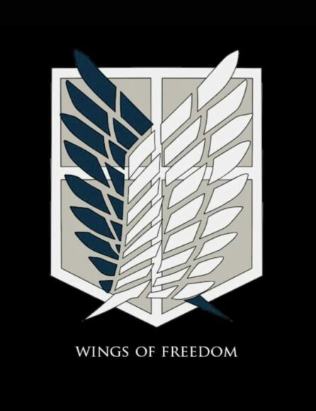 ảnh logo Attack On Titan của Đội Trinh Sát đơn giản nhưng mạnh mẽ