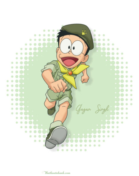 Ảnh Nobita đang chạy