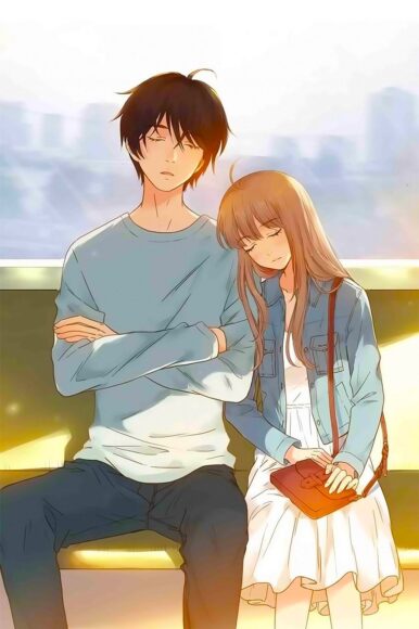 Hình ảnh anime đôi couple ngọt ngào