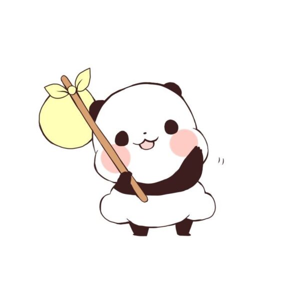 hình vẽ gấu trúc chibi xinh và dễ thương