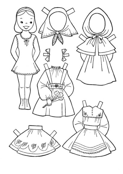 Ảnh vẽ mẫu thười trang dành cho bé gái 7 tuổi tập tô