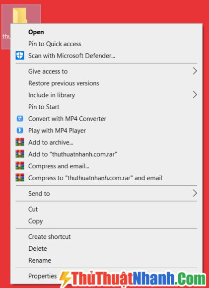 Đặt pass cho Folder đơn giản 7