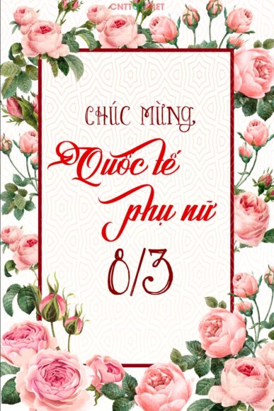 hình ảnh 8 3 đẹp làm thiệp chúc mừng