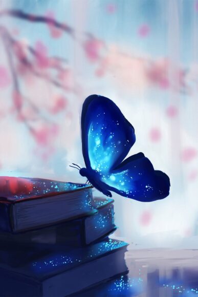 hình ảnh con bướm đẹp trên trang sách