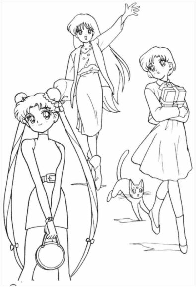 Hình tập tô thuỷ thủ Mặt Trăng