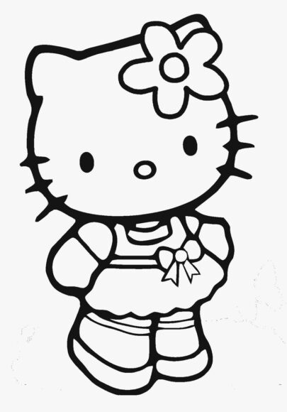 Hình vẽ Hello Kitty đáng yêu